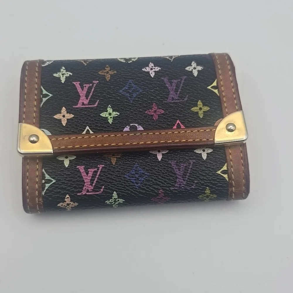 Louis Vuitton Mono Multicolor Porte Monnaie Plat Coin Wallet (VERY GOOD)COA✨️ - Picture 3 of 16